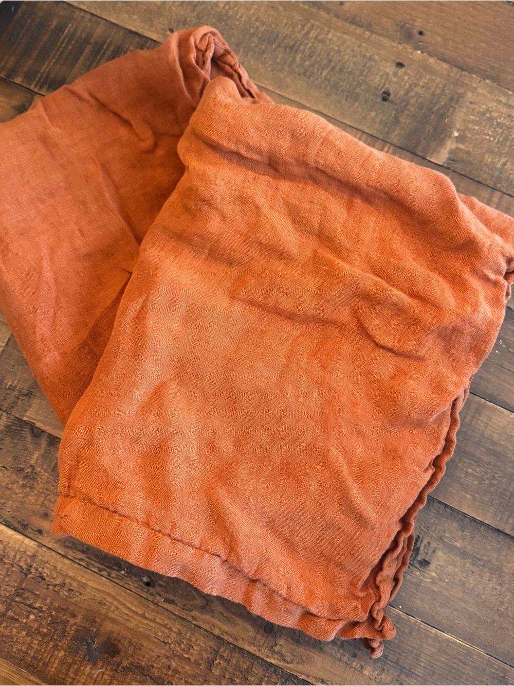 Parachute Linen Pillow Cover in Burnt Orange